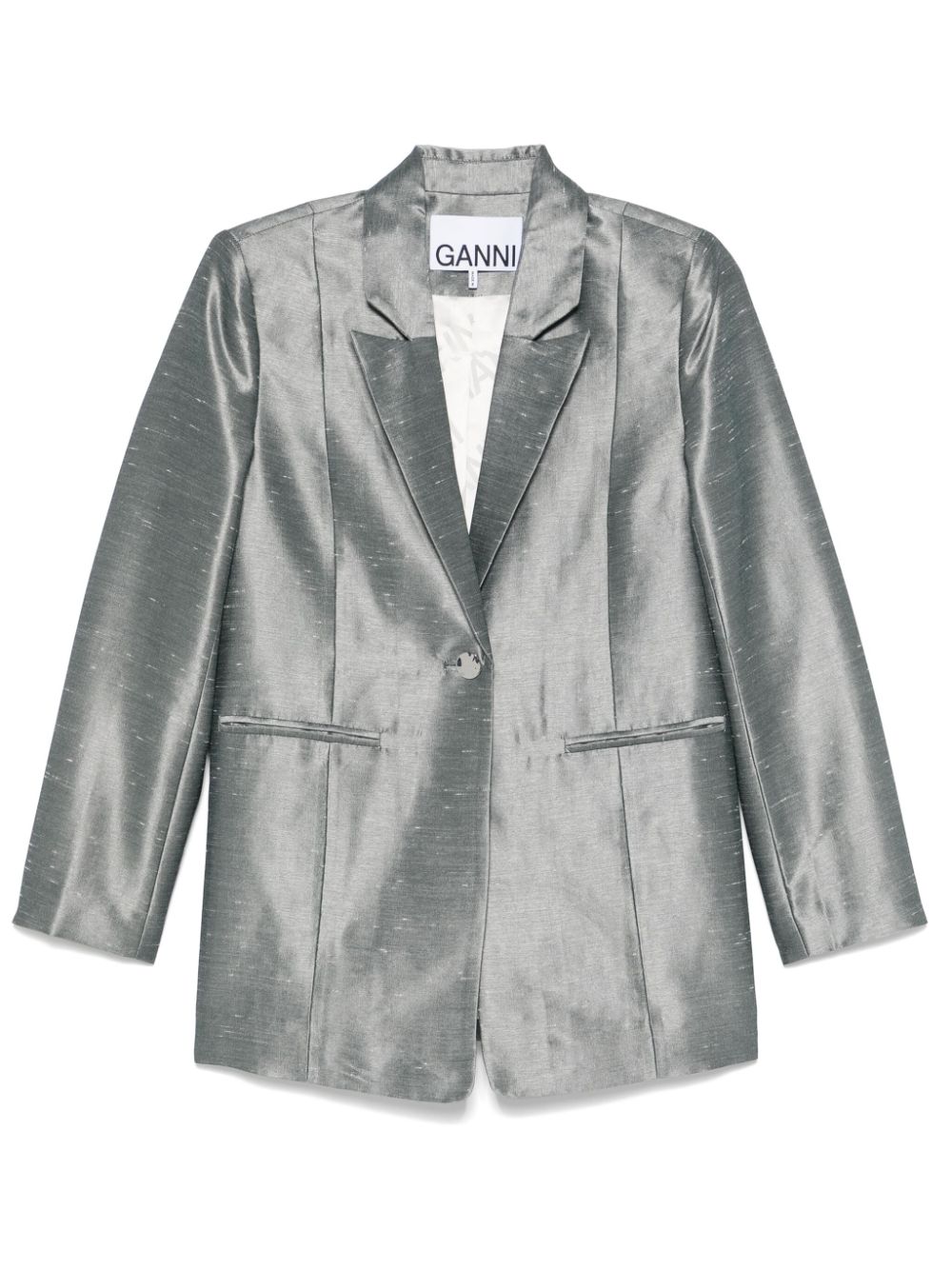 GANNI shantung blazer Women