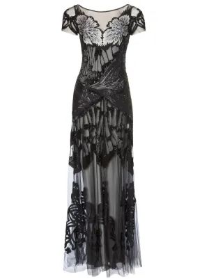 rachel gilbert black sequin dress Rachel Gilbert Corina Black Midi Dress for Rent main image 0