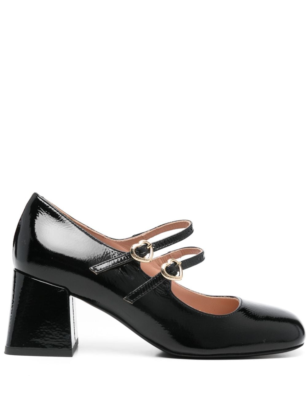 Love Moschino 60mm patent Mary Jane pumps - Nero