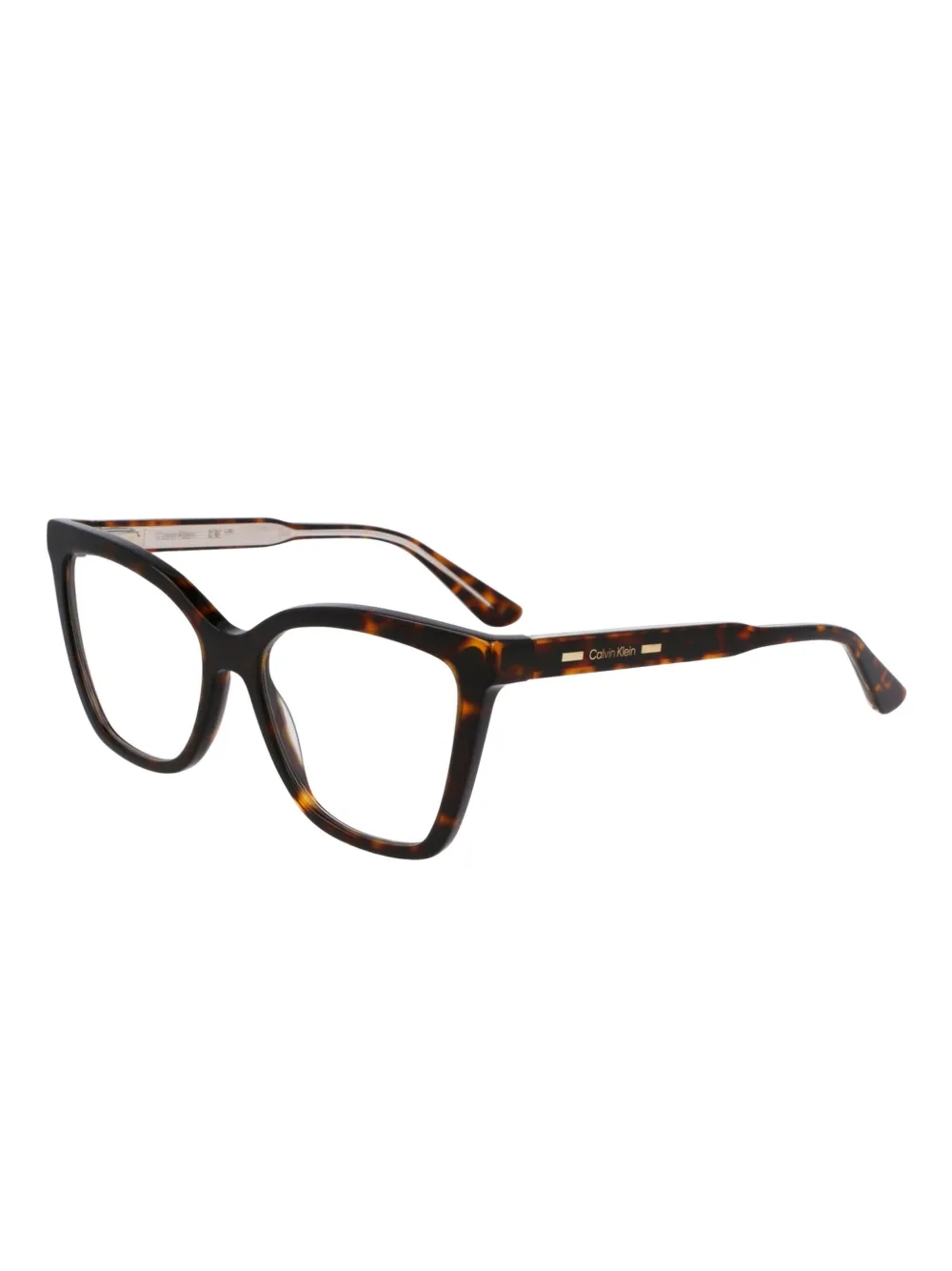 Calvin Klein tortoiseshell-pattern square-frame glasses | Image 2