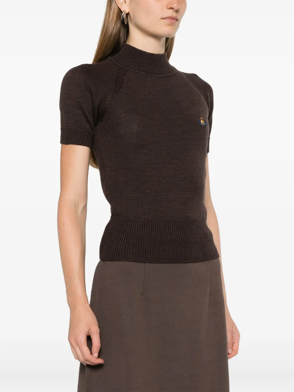 Vivienne Westwood Bea mock-neck Top | Brown | FARFETCH