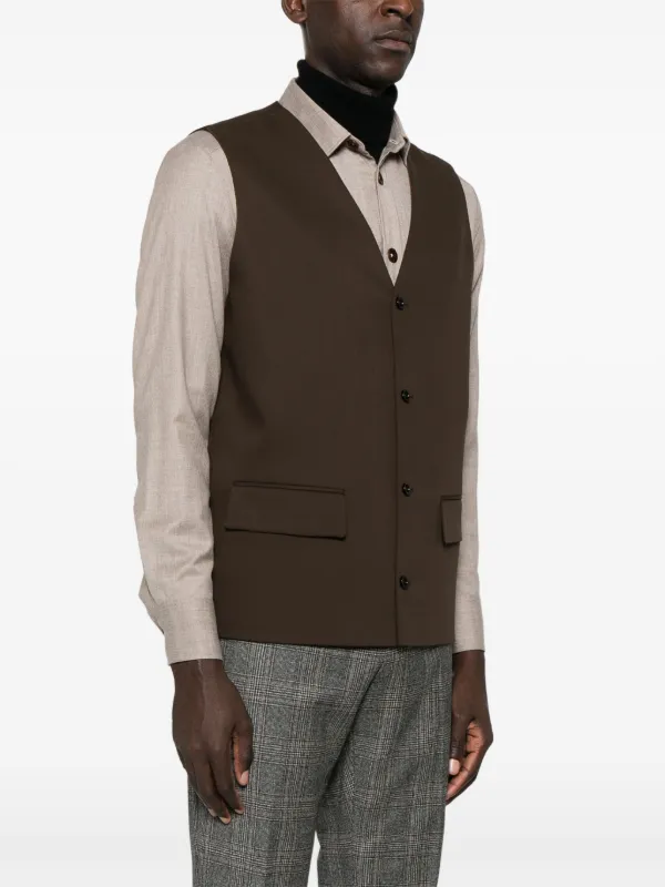 Lardini ウールベスト | ブラウン | FARFETCH JP