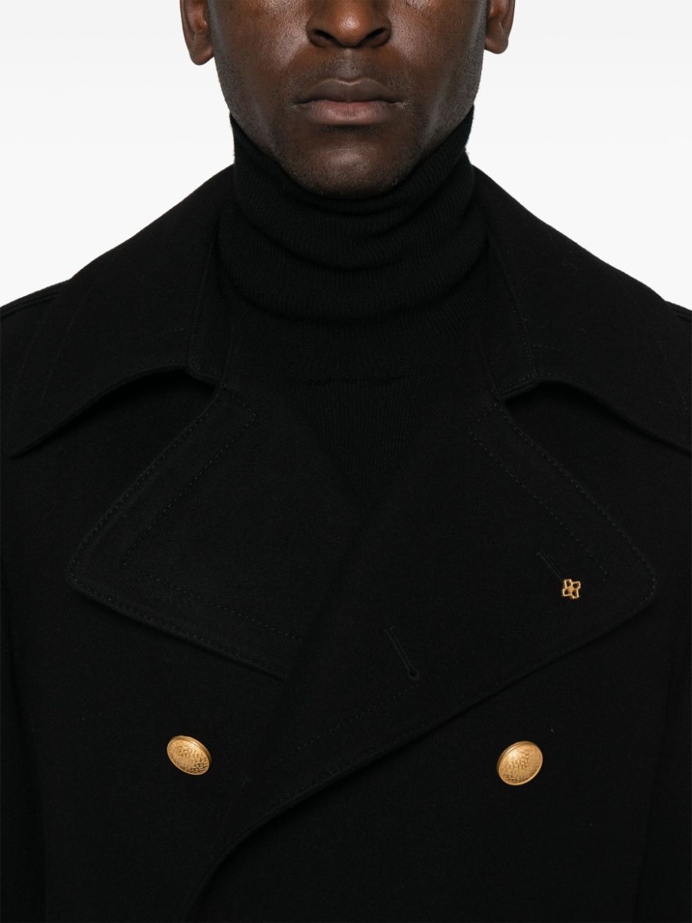 Shop Tagliatore Double-breasted Coat In Schwarz