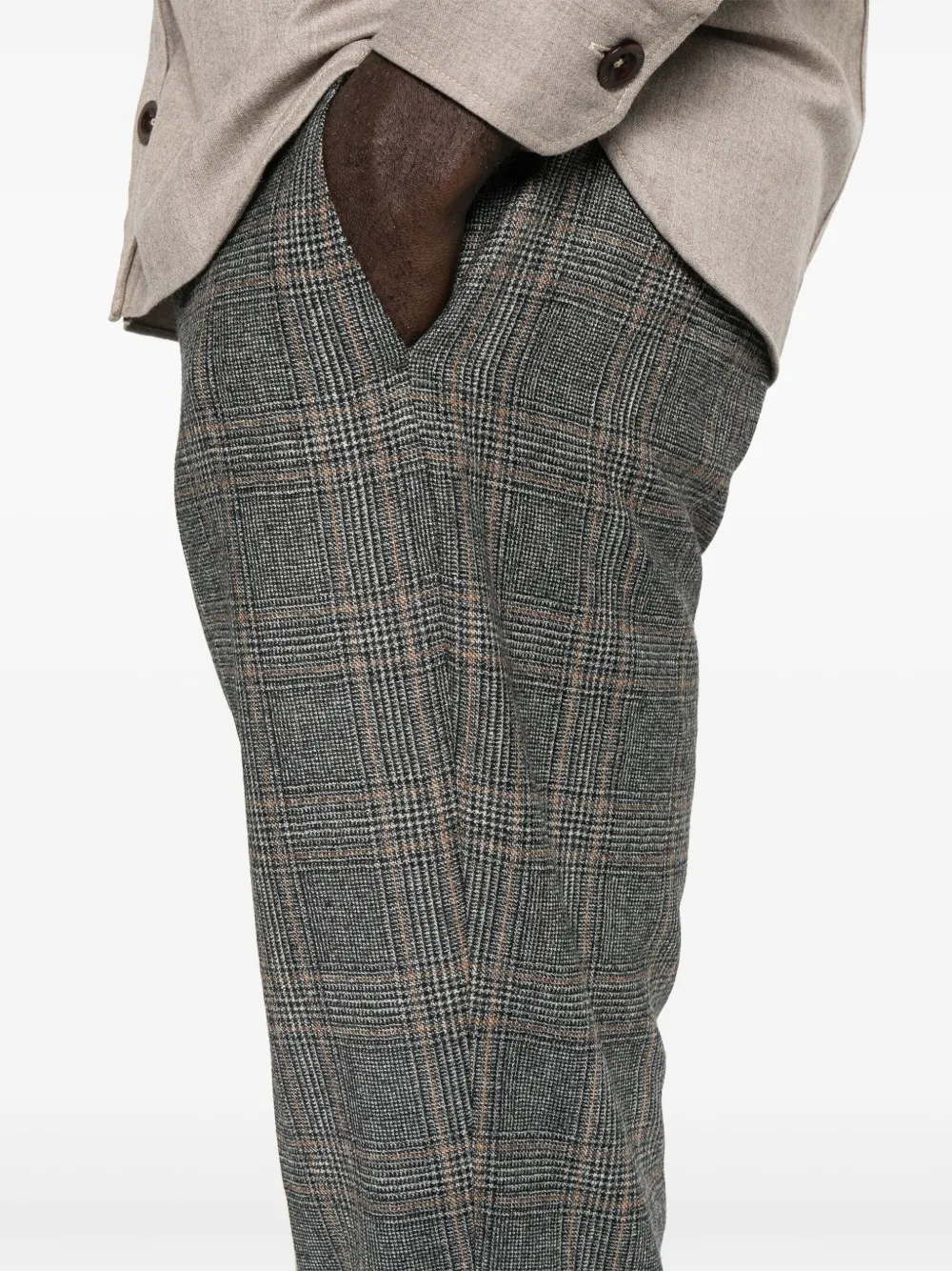 PT Torino Geruite broek Grijs