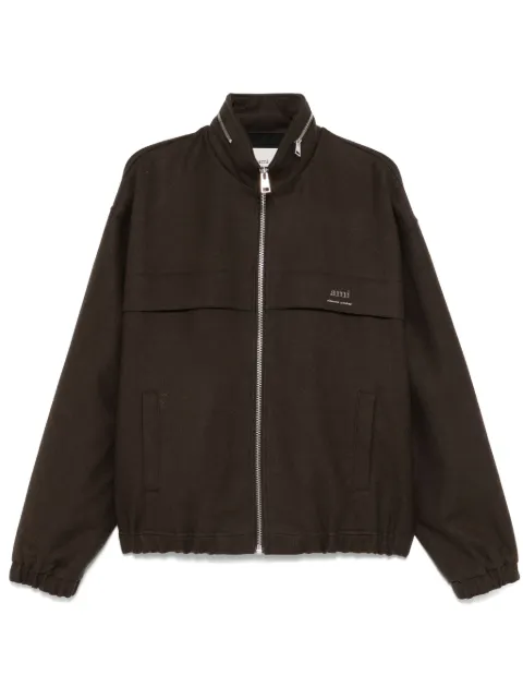 AMI Paris concealed-hood jacket