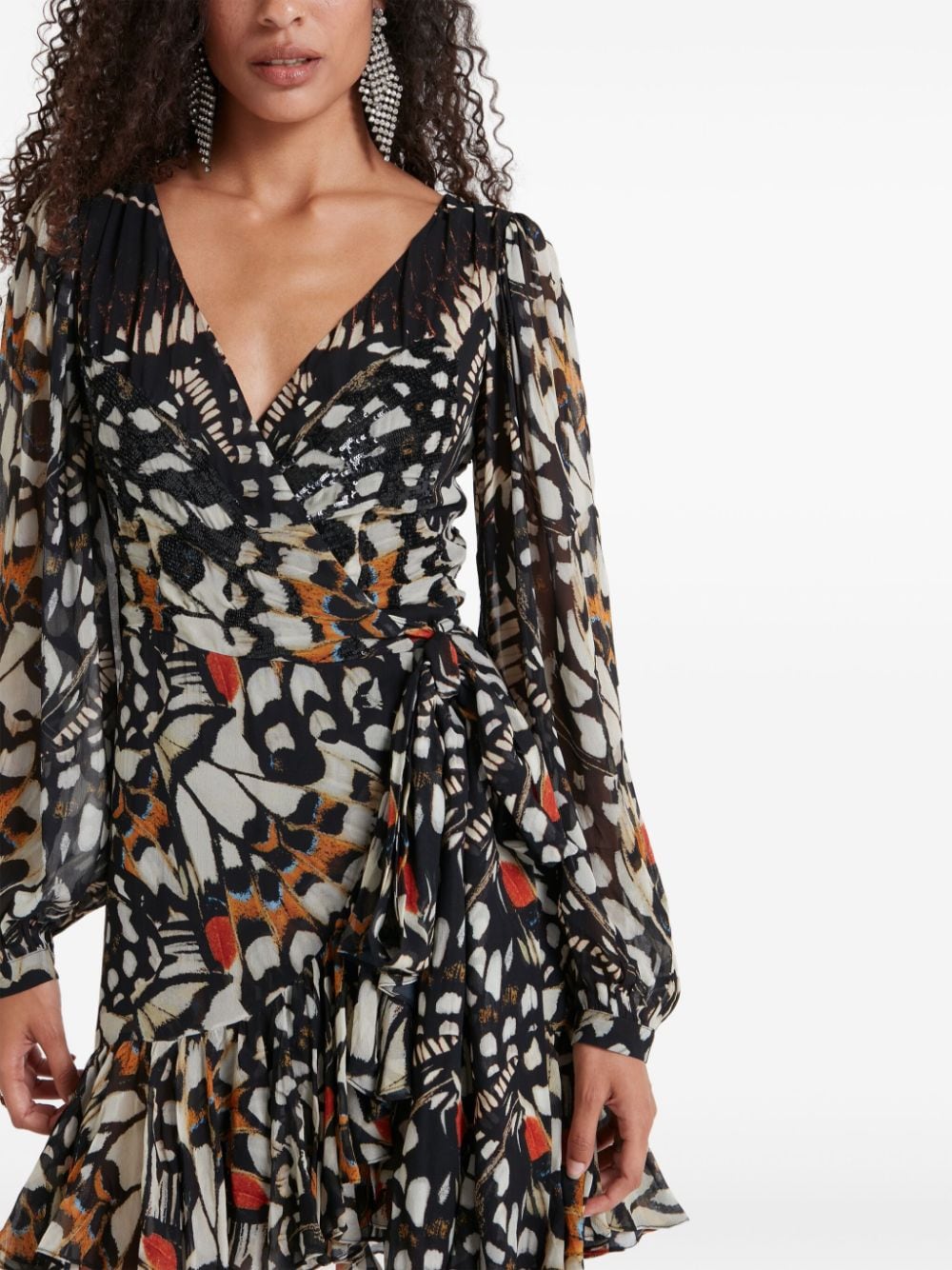 Shop Temperley London Emperor Mini Dress In Schwarz