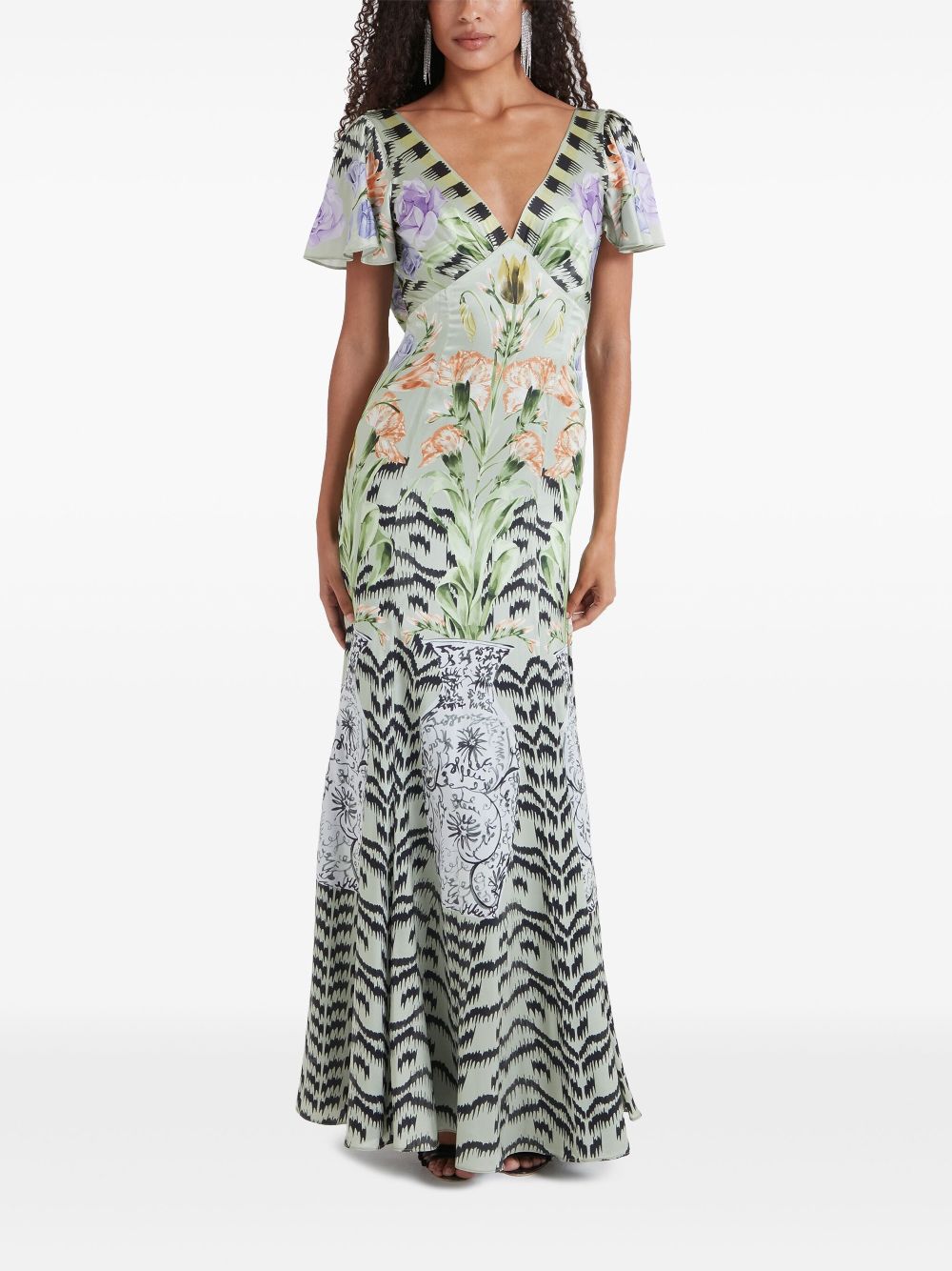 Temperley London Cleo avondjurk - Groen