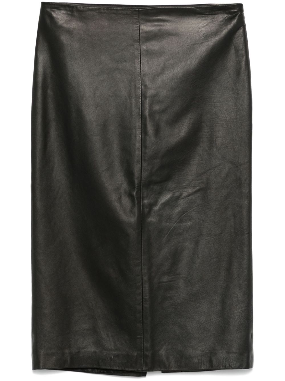 2000s leather mini skirt