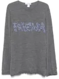 Comme Des Garçons Shirt Freedom-embroidered sweater - Grey