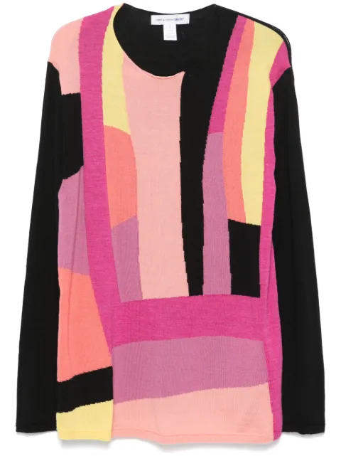 Comme Des Garçons Shirt geometric-pattern sweater
