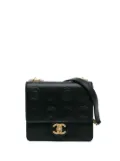CHANEL Pre-Owned 2019 Mini Square Coco Embossed Calfskin Flap crossbody bag - Black