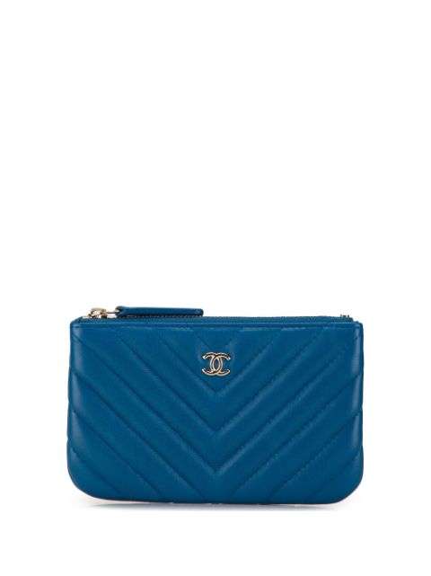 Affordable HOT SALE CHANEL 2017-2018 Chevron Lambskin O Case pouch Women