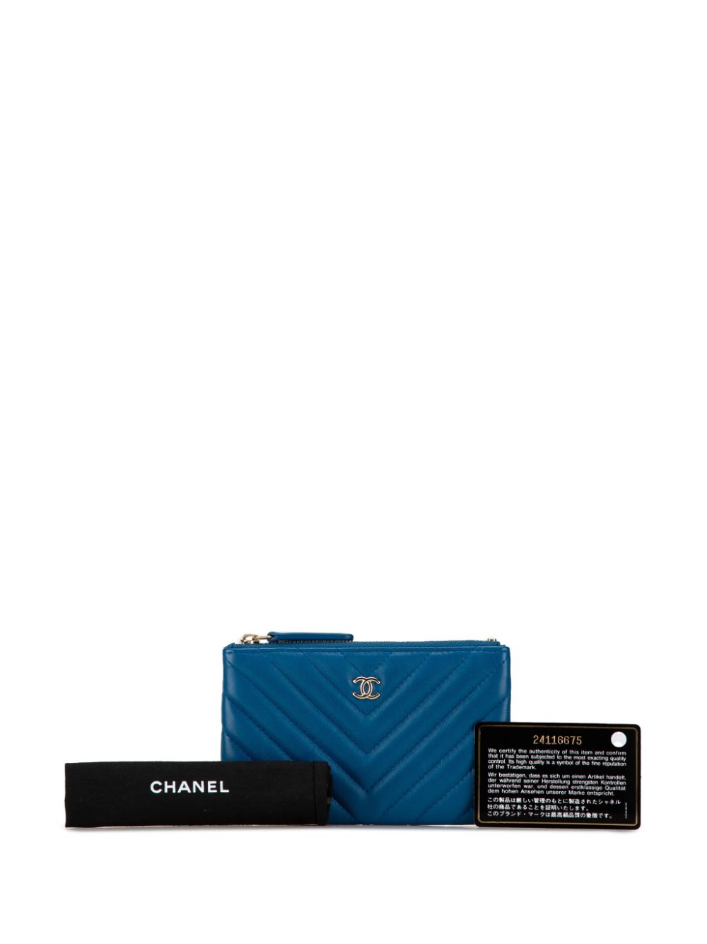 CHANEL 2017-2018 Chevron Lambskin O Case pouch Women