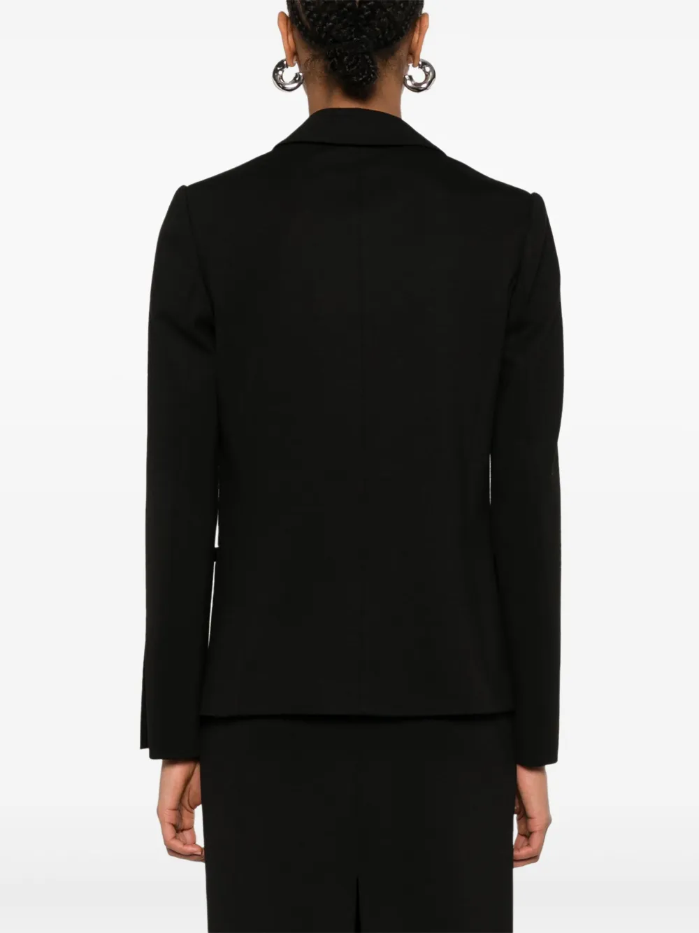 Shop Twinset Oval T-logo Blazer In Black