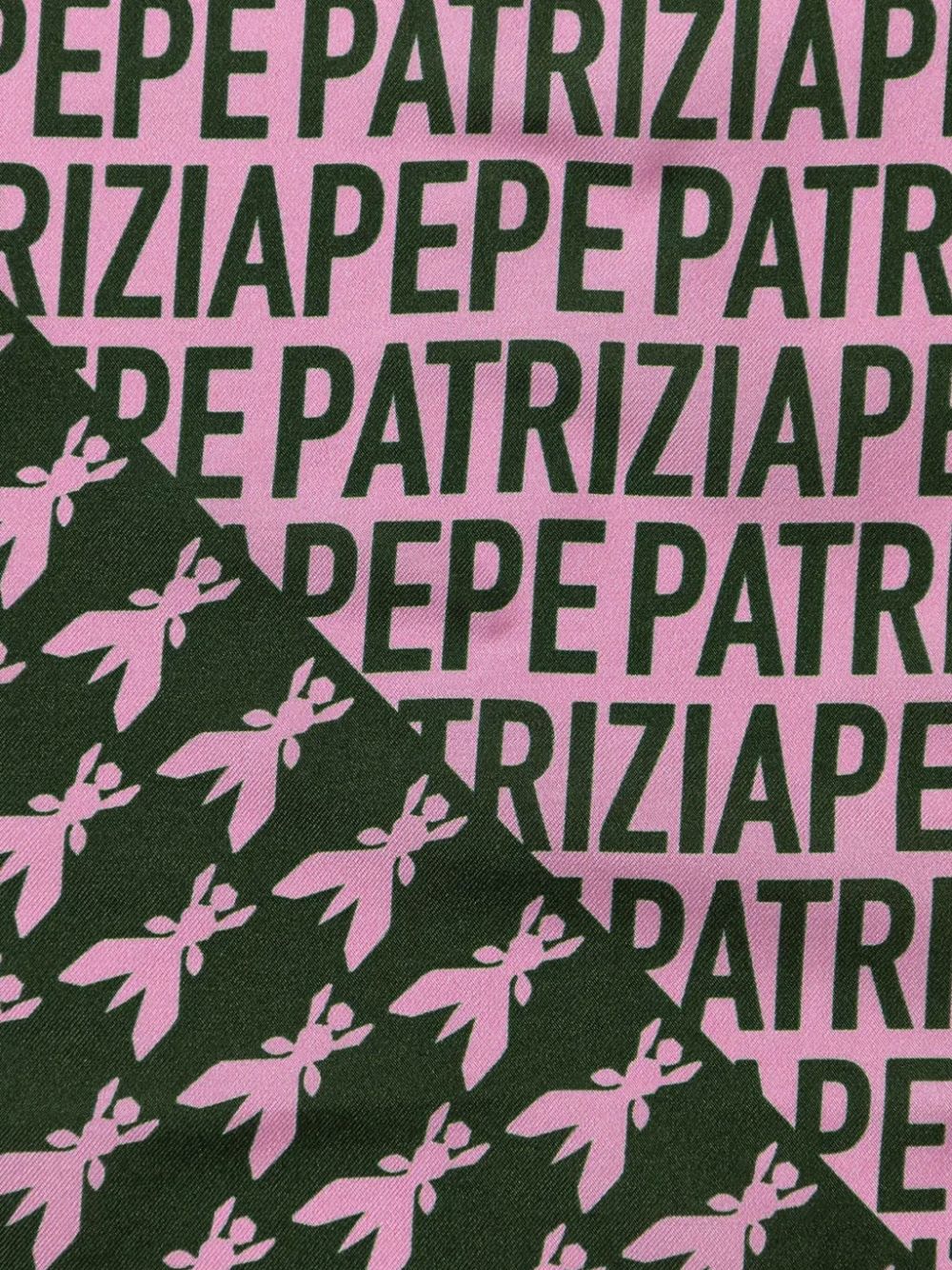 Patrizia Pepe printed silk scarf - Groen