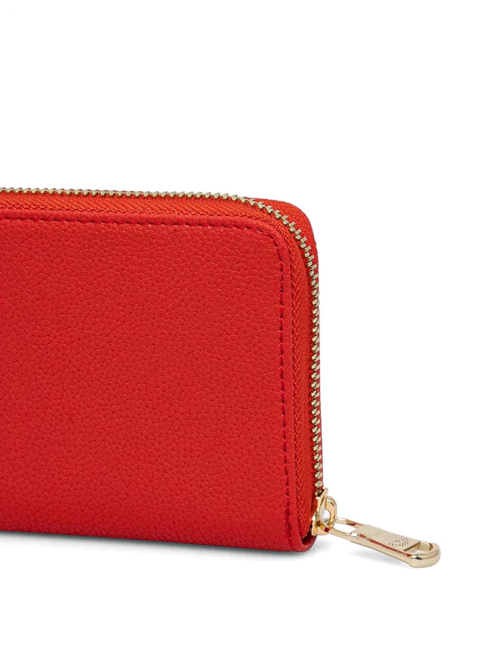 Shop Patrizia Pepe Fly-plaque Wallet In Red