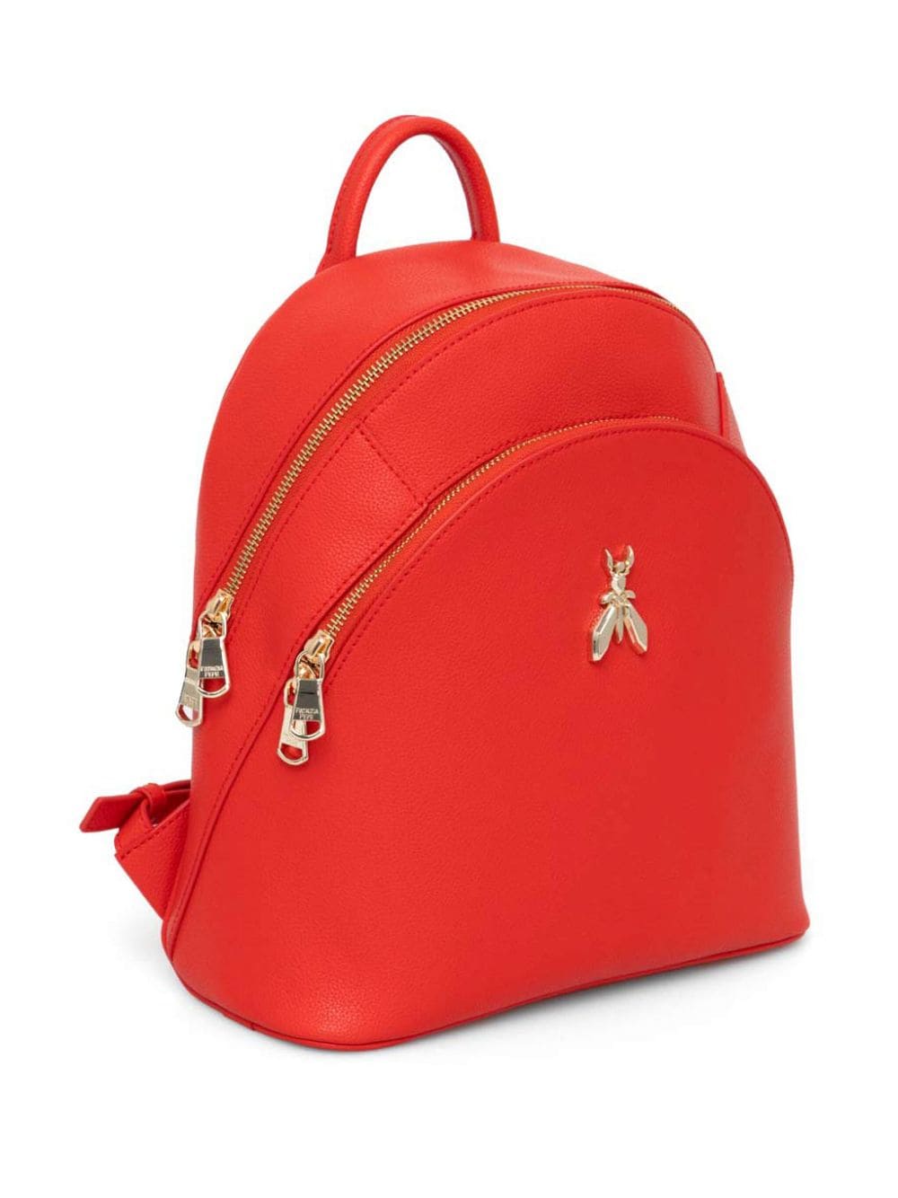 Shop Patrizia Pepe Fly Leather Backpack In Red