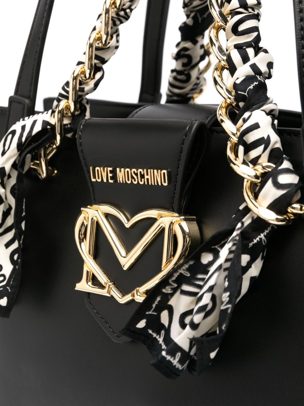 Love Moschino scarf-embellished tote bag Women