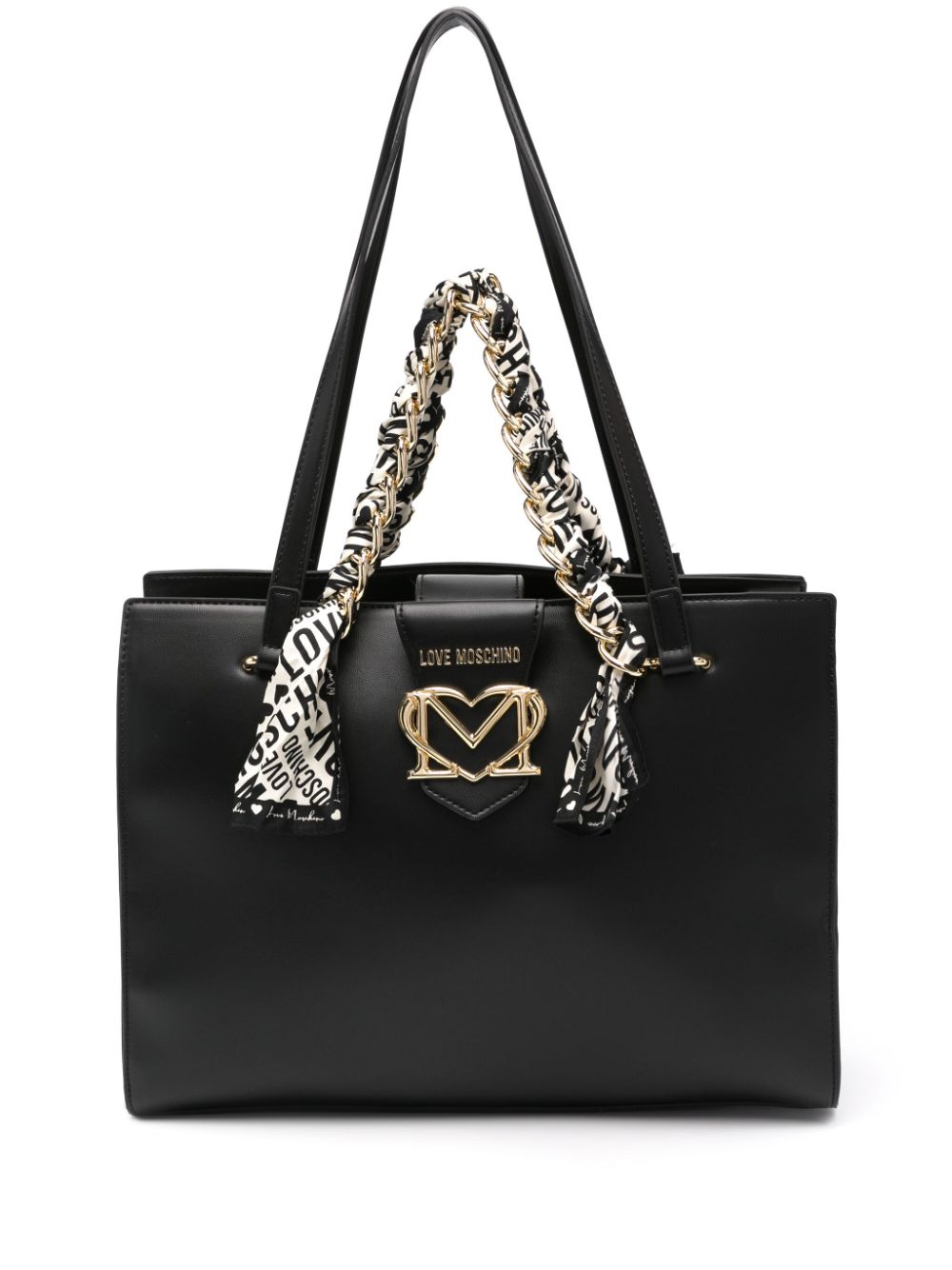 Love Moschino scarf-embellished tote bag Women