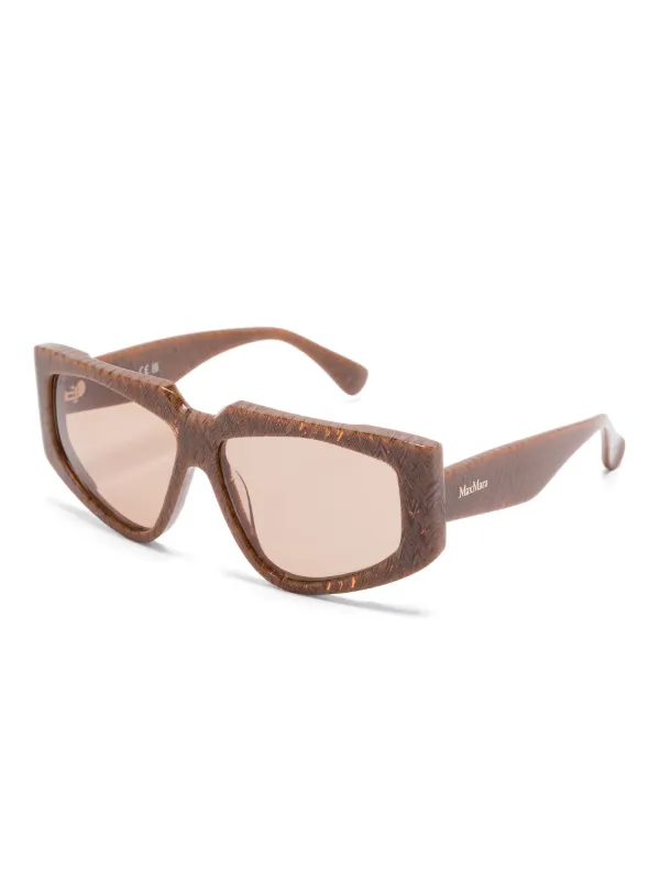 Max Mara Eyewear Glimpse Sunglasses | Brown | FARFETCH
