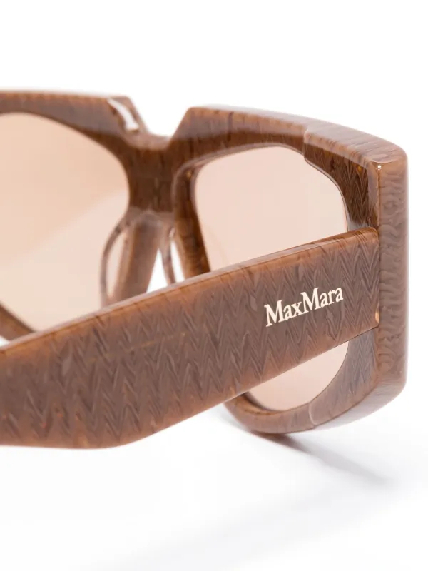 Max Mara Eyewear Glimpse Sunglasses | Brown | FARFETCH