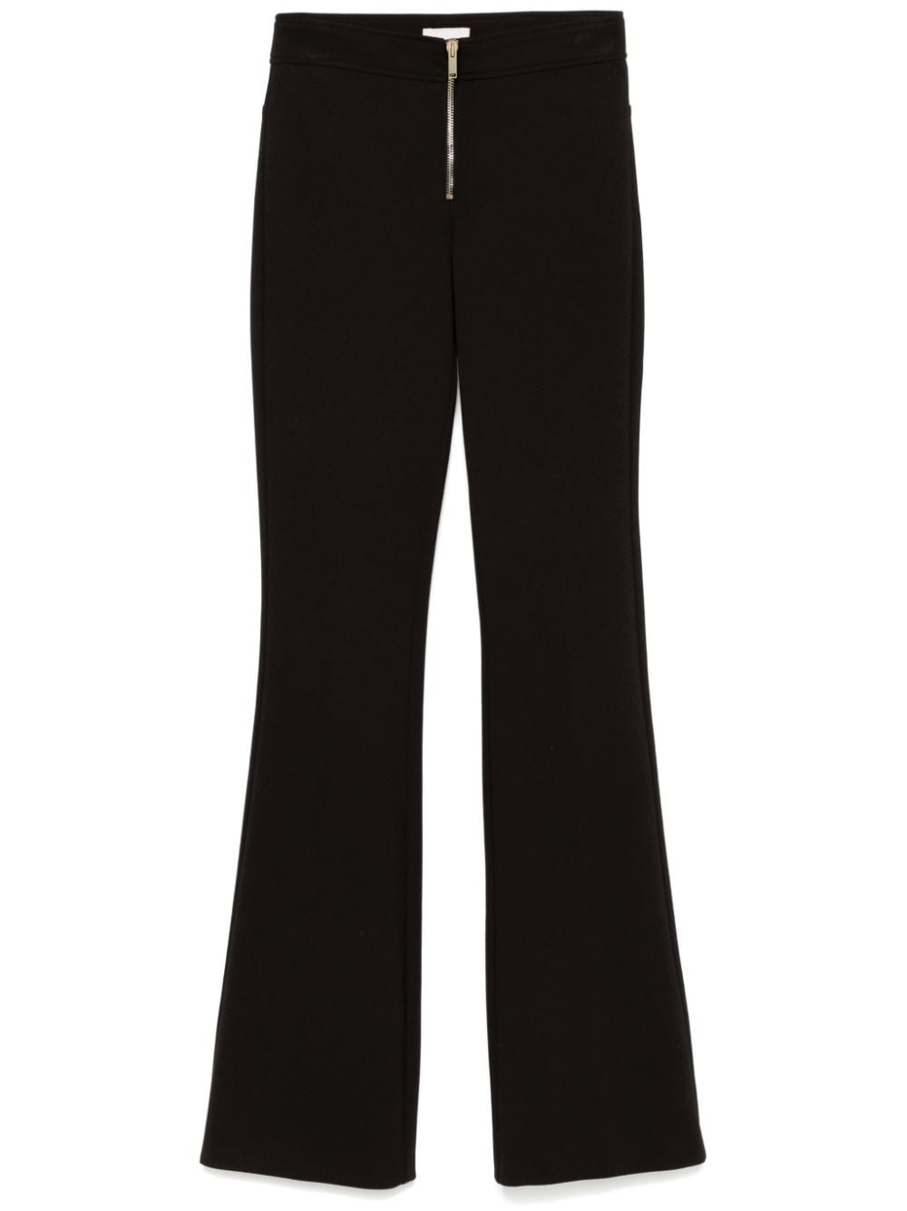 Shop Liu •jo Flared Trousers In Black