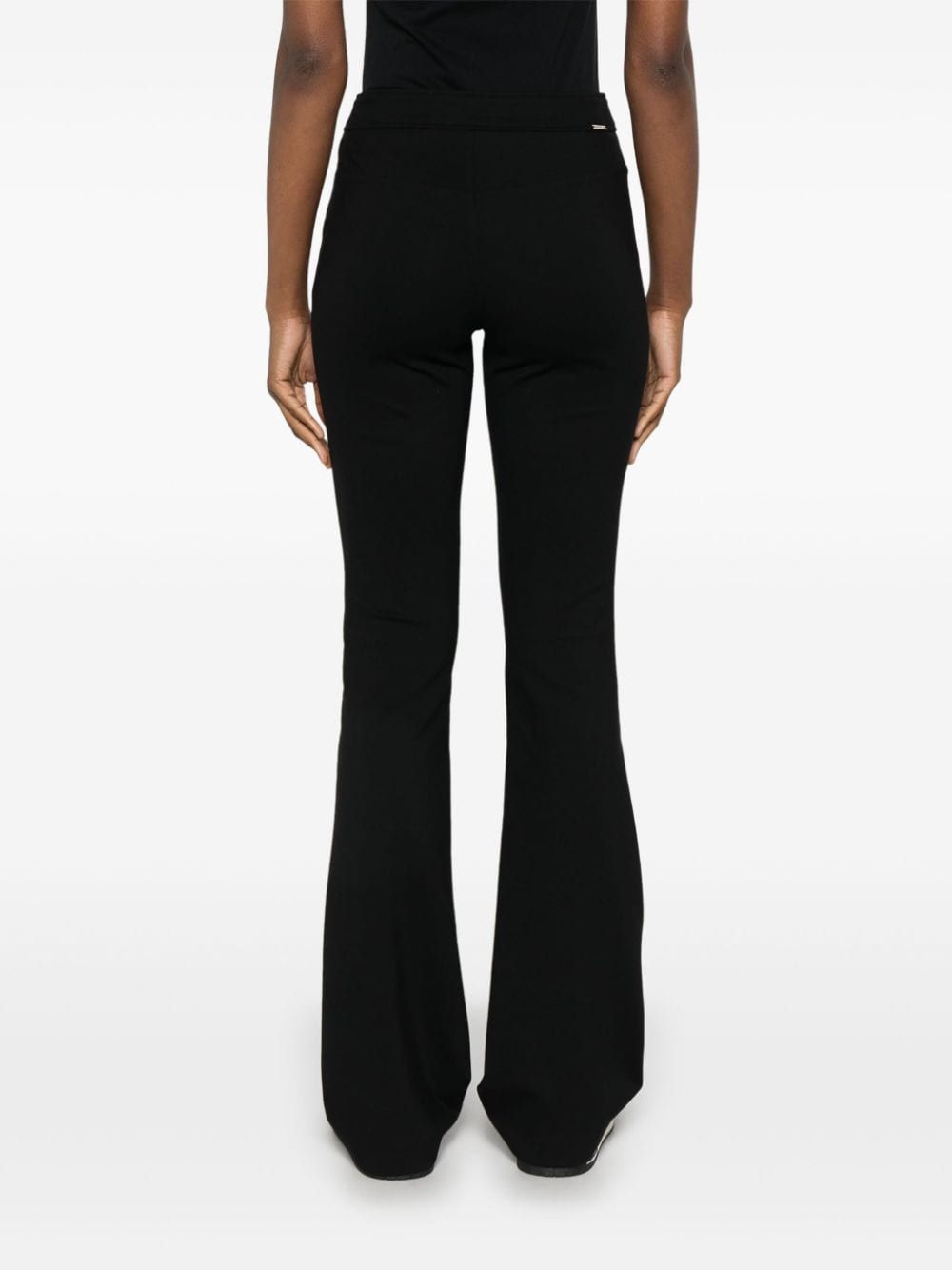 Shop Liu •jo Flared Trousers In Black