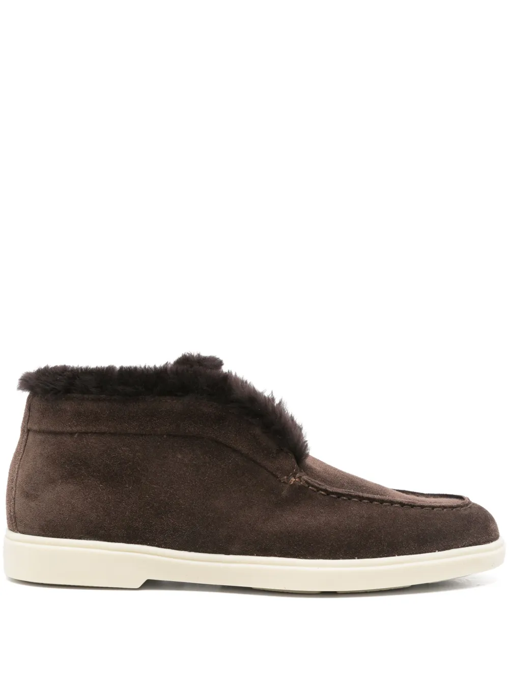 Santoni suede boots Brown