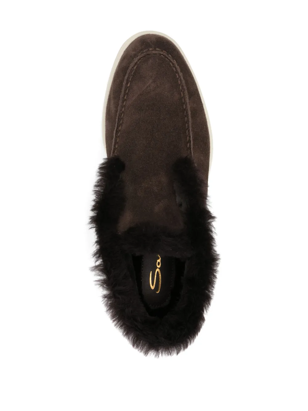 Santoni suede boots Brown