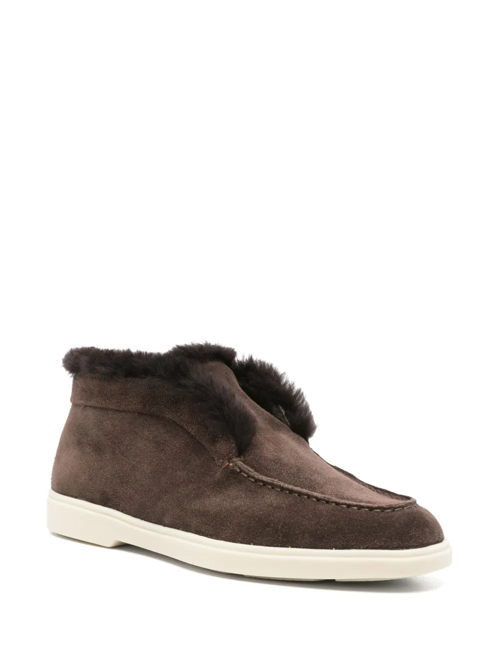 Santoni suede boots Brown
