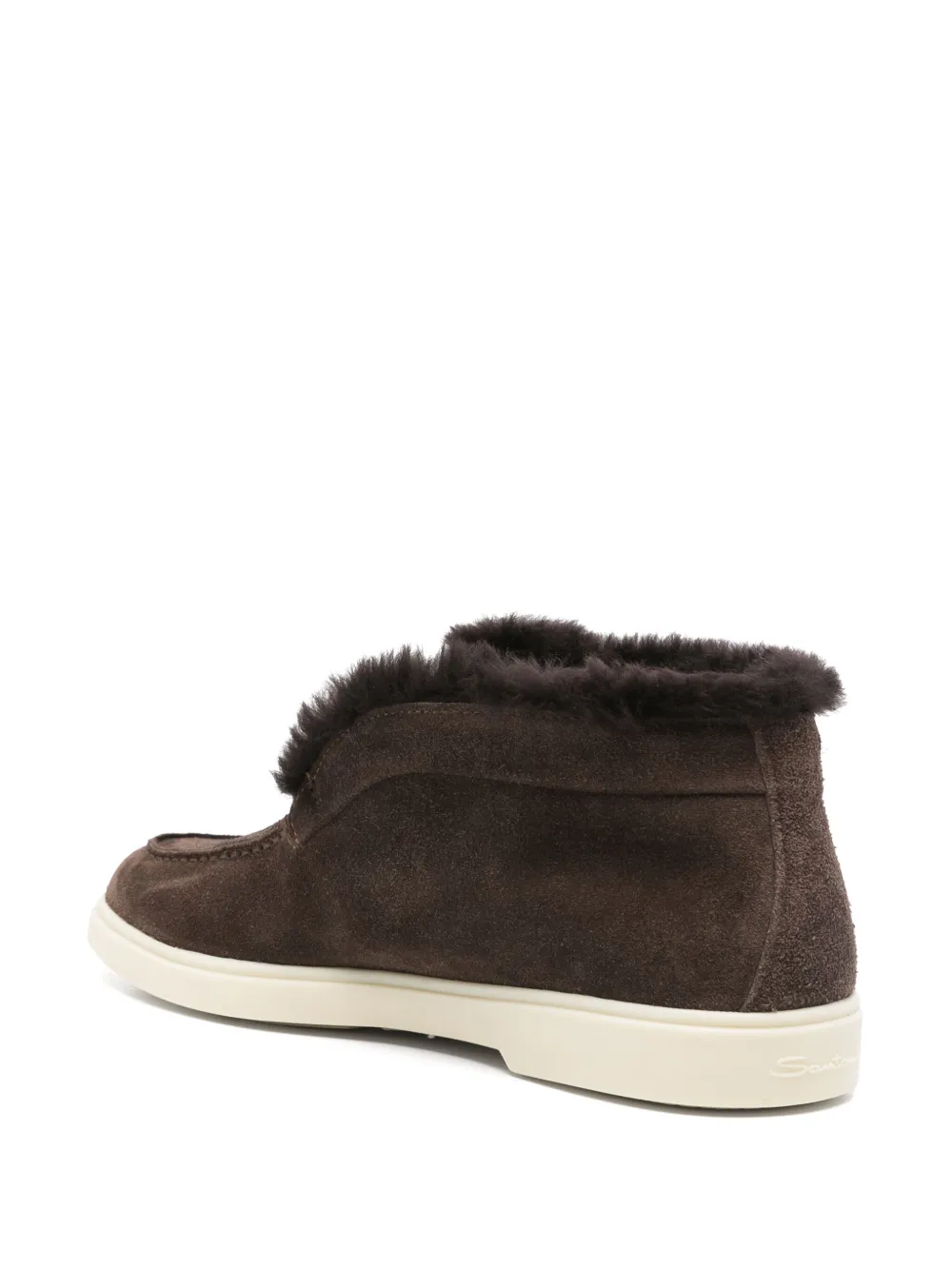 Santoni suede boots Brown