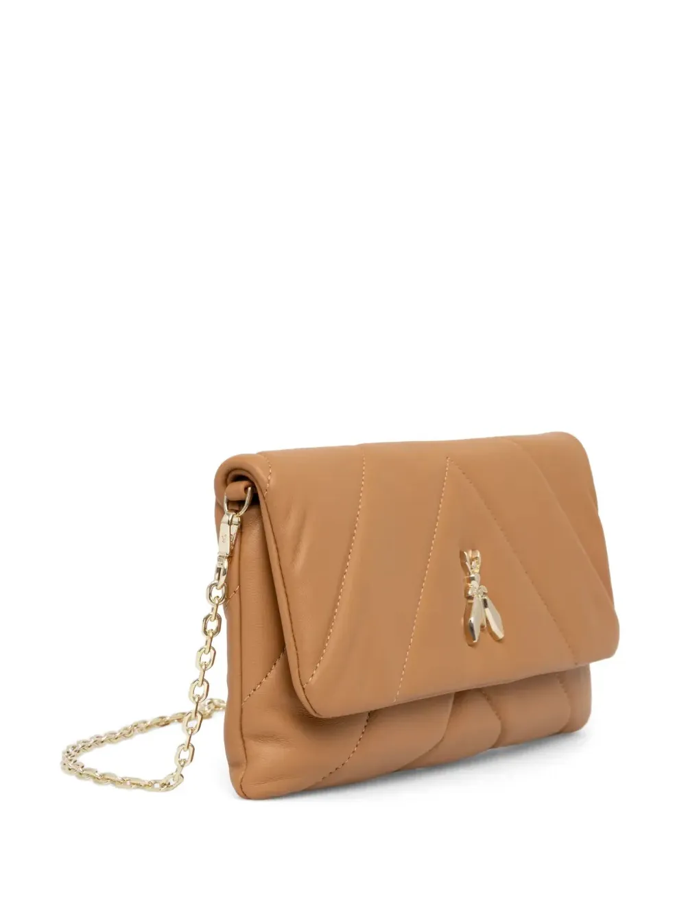 Patrizia Pepe Fly quilted clutch bag - Beige