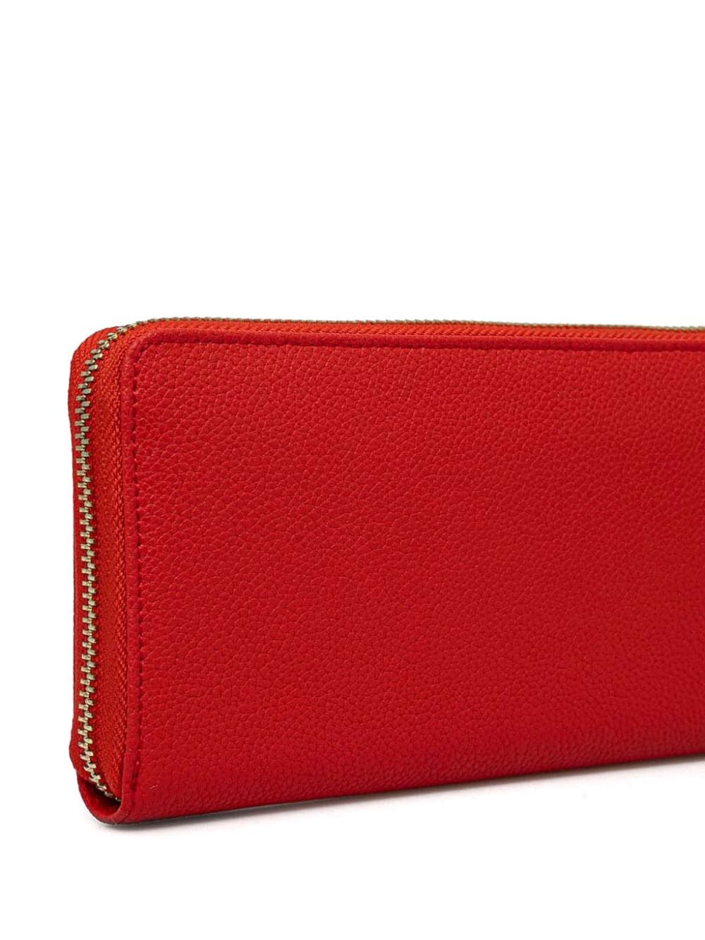 Shop Patrizia Pepe Logo Plaque Wallet In Red