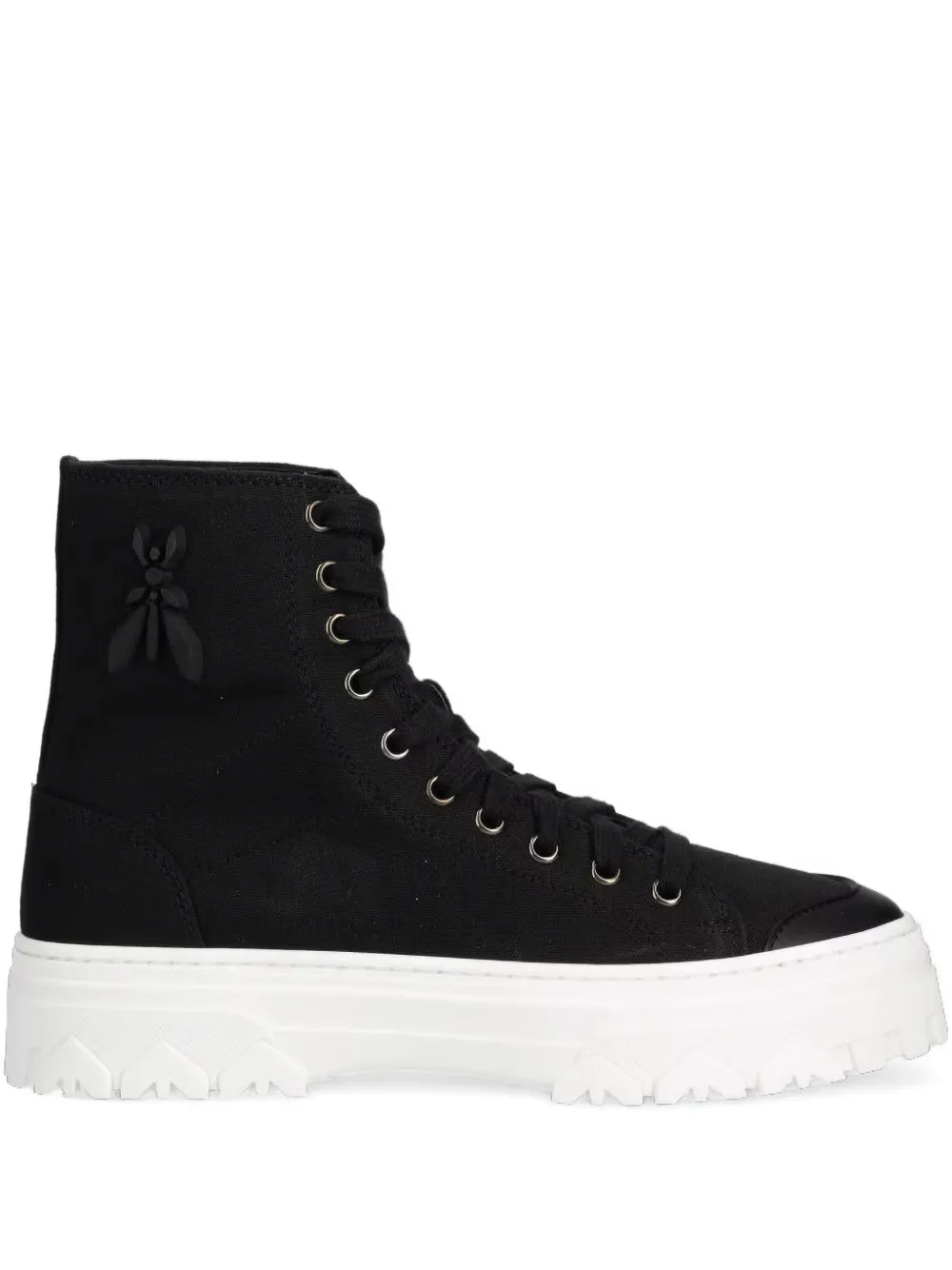 Patrizia Pepe lace-up combat boots Black