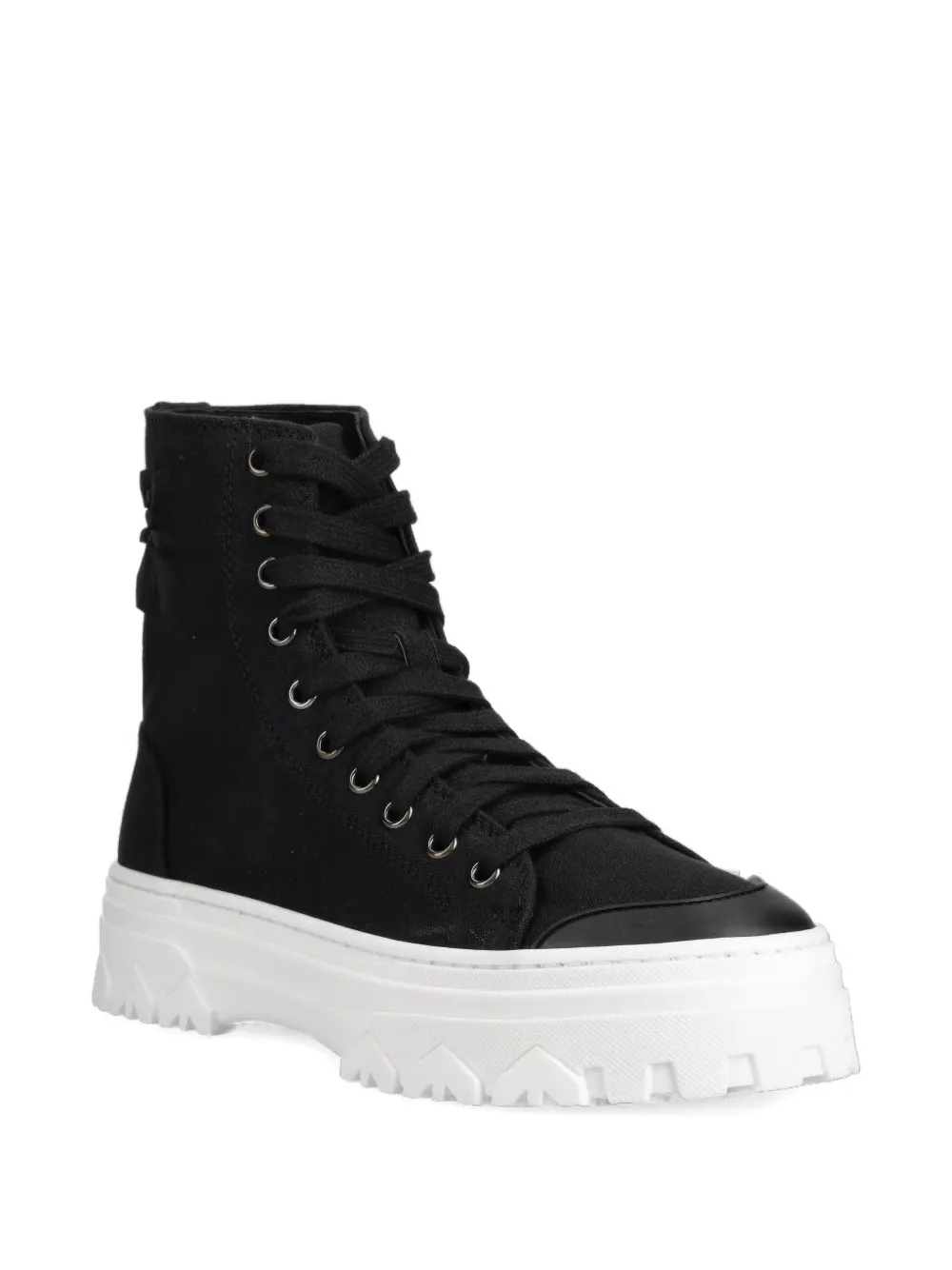 Patrizia Pepe lace-up combat boots Black