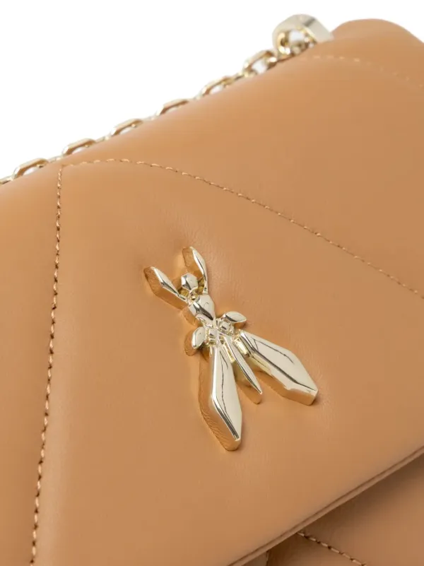 Patrizia Pepe Fly Leather Shoulder Bag Neutrals FARFETCH AO