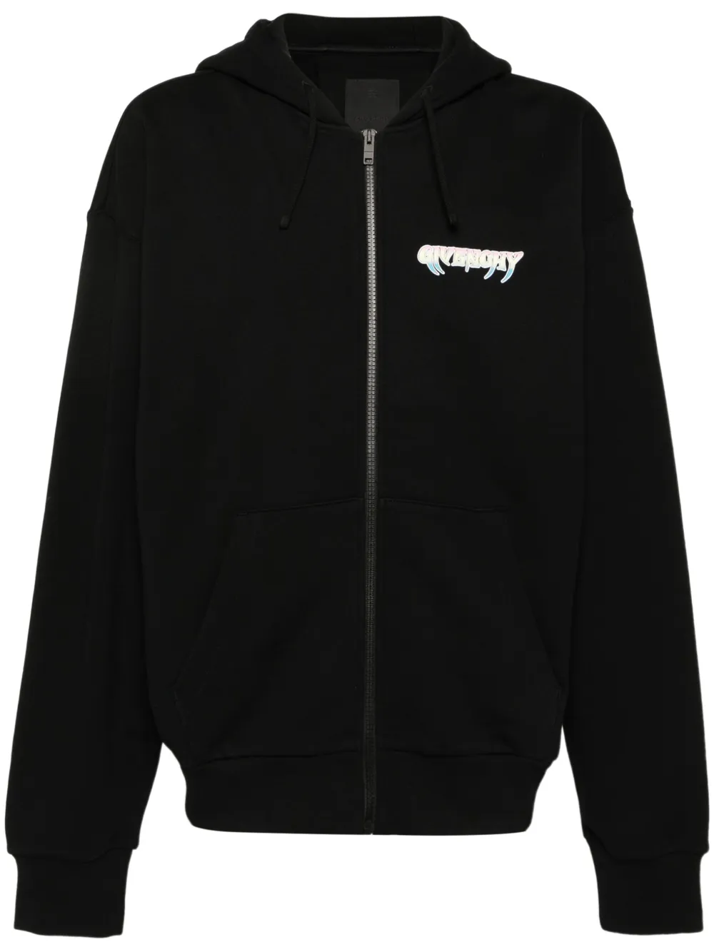 Givenchy jakke med hætte og logotryk | sort | Image 1