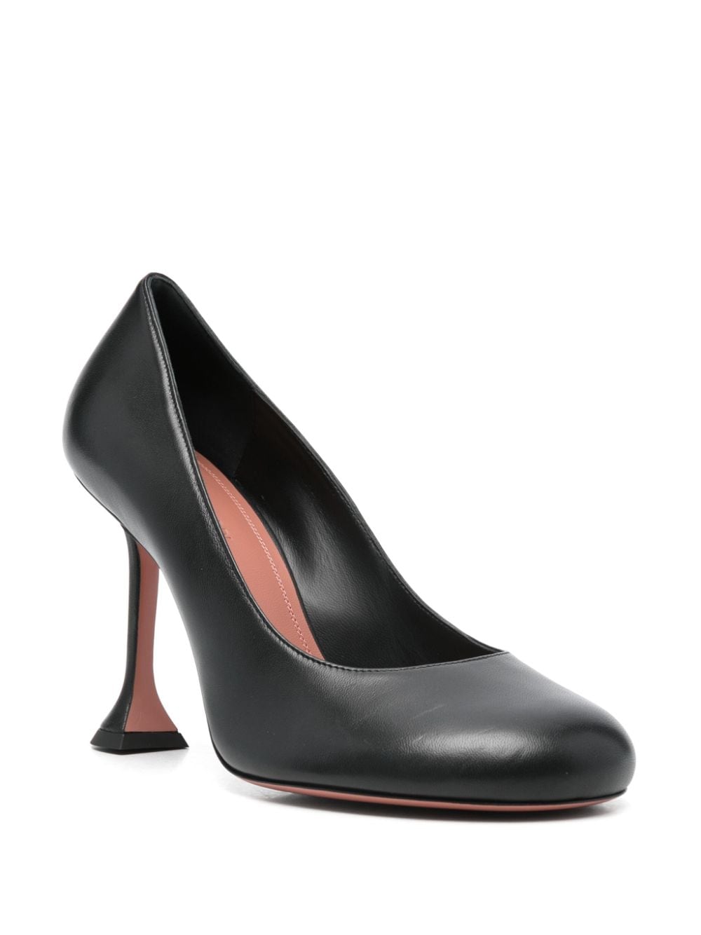 Amina Muaddi 80mm leather pumps - Zwart