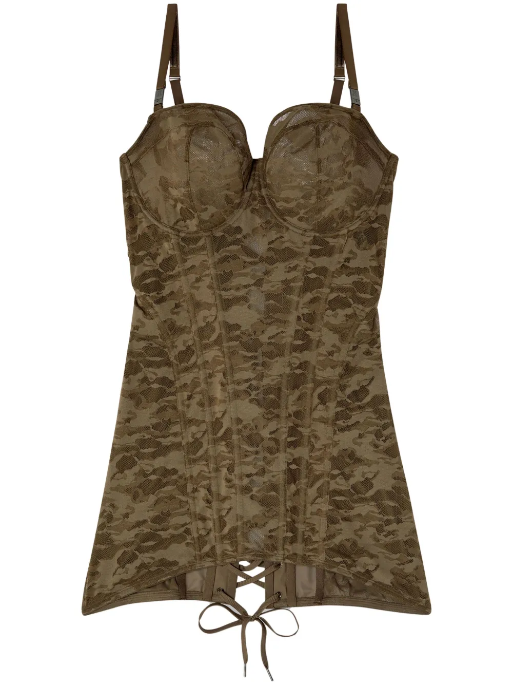 Diesel x Savage x Fenty Corset Dress Green FARFETCH