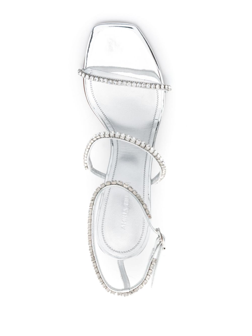 Amina Muaddi 95mm Gilda sandals Silver