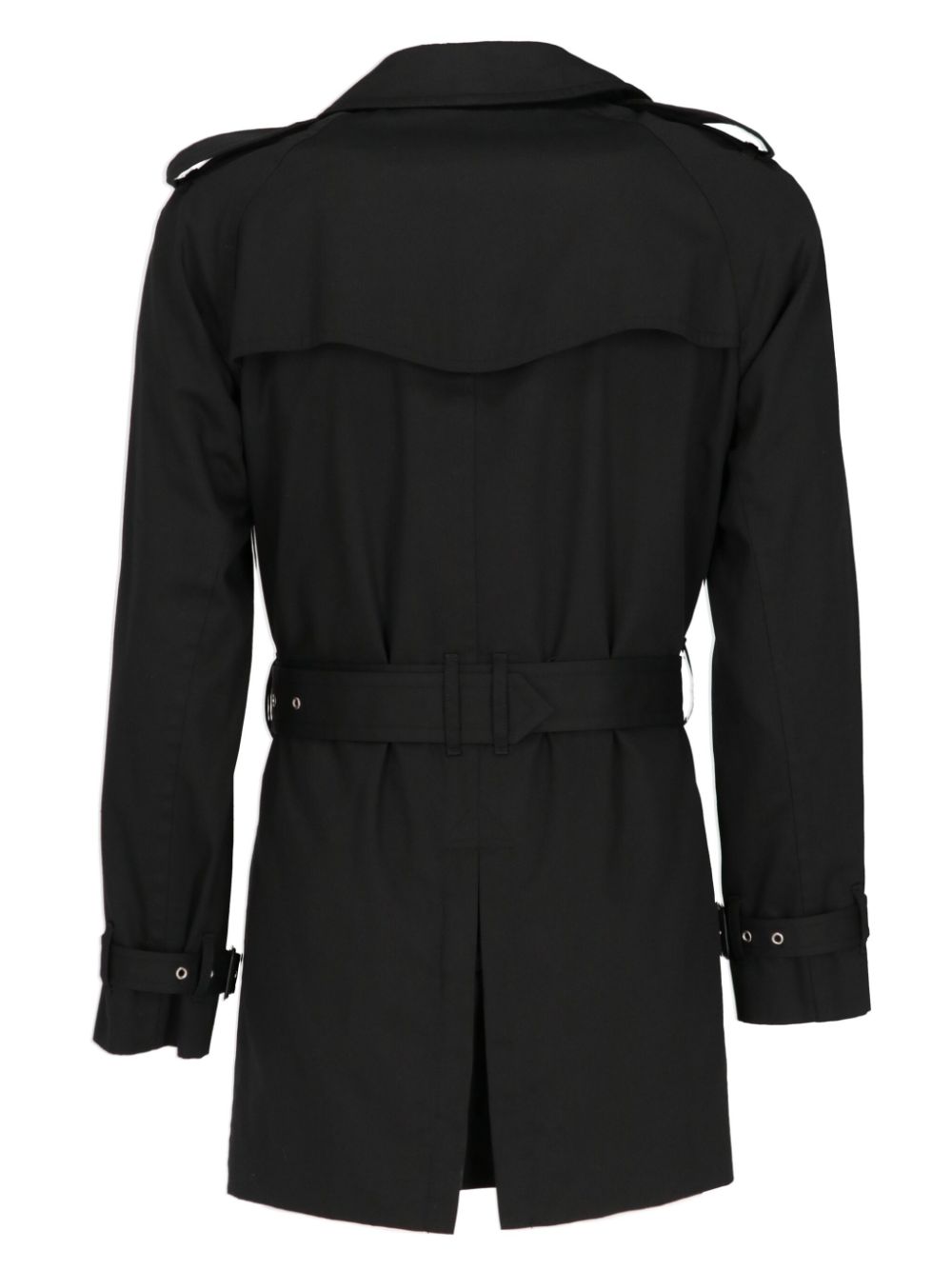 Saint Laurent Pre-Owned 2010s trenchcoat met ceintuur - Zwart