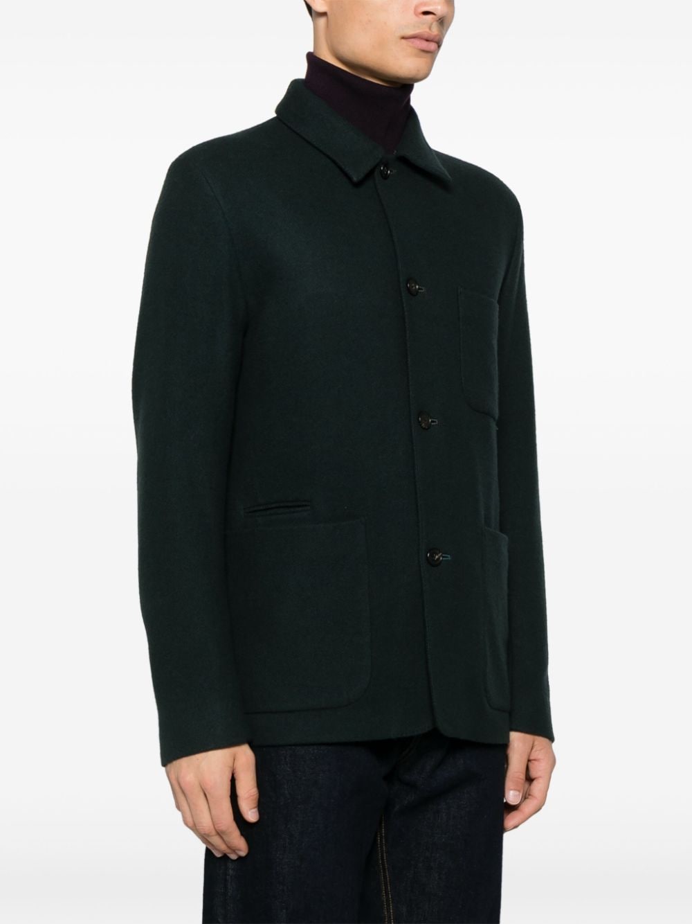 Shop Paul Smith Wool Jacket In Green