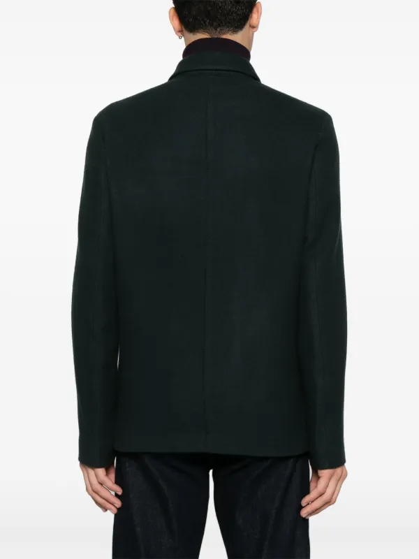 Paul Smith Women's Dark Green Wool Gabardine Peplum Jacket