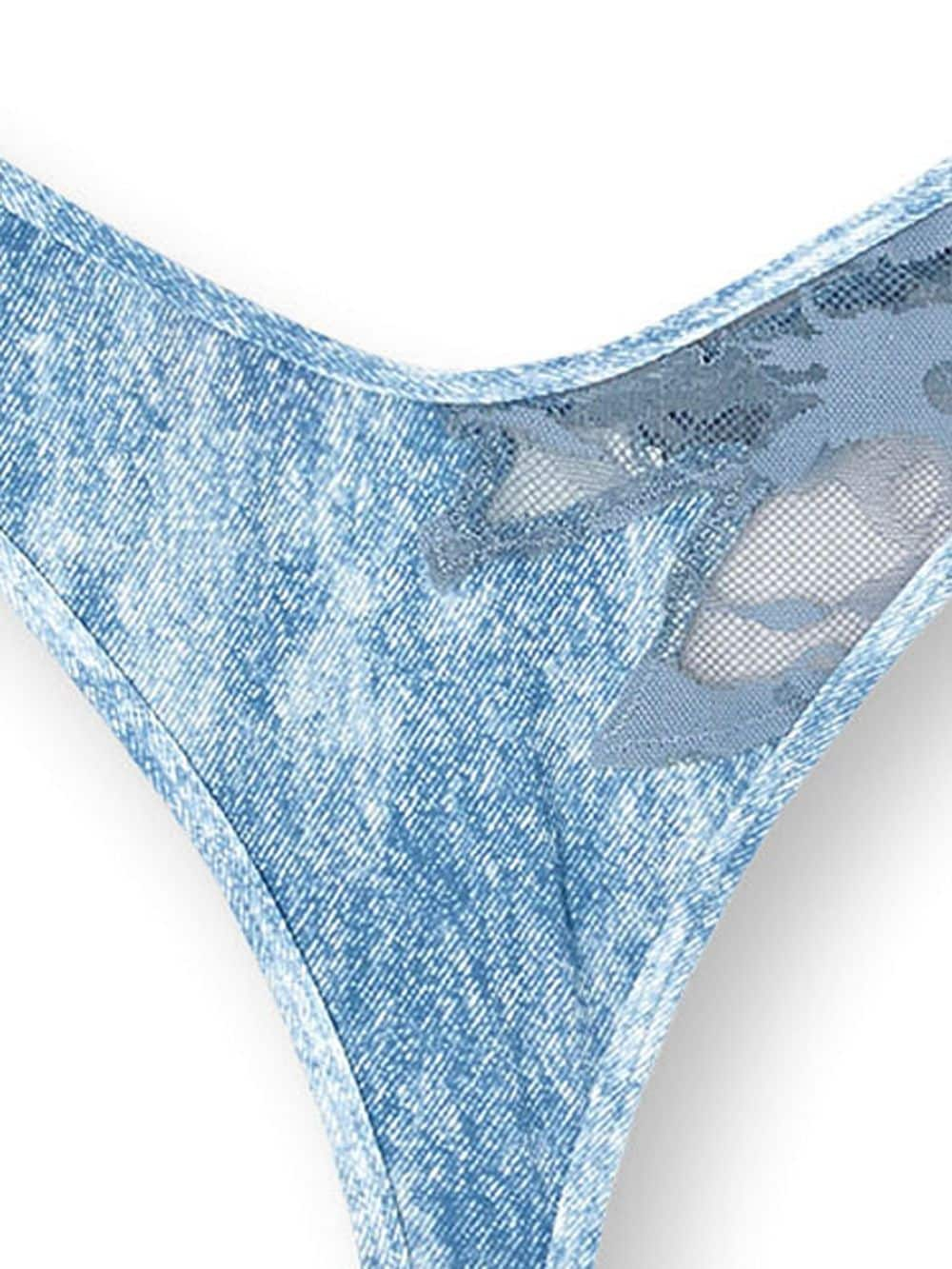 Diesel x Savage x Fenty camo-lace thong - Blauw