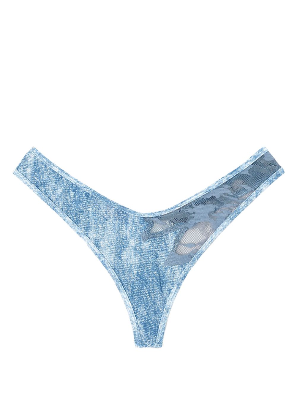 Diesel x Savage x Fenty string met kant Blauw