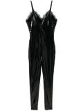 Alchemy x Lia Aram patent jumpsuit - Black