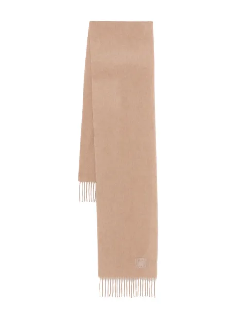 Paul Smith logo-embroidered cashmere scarf
