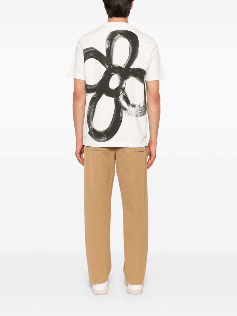 Shop Ps By Paul Smith Happy Flower T-shirt In White