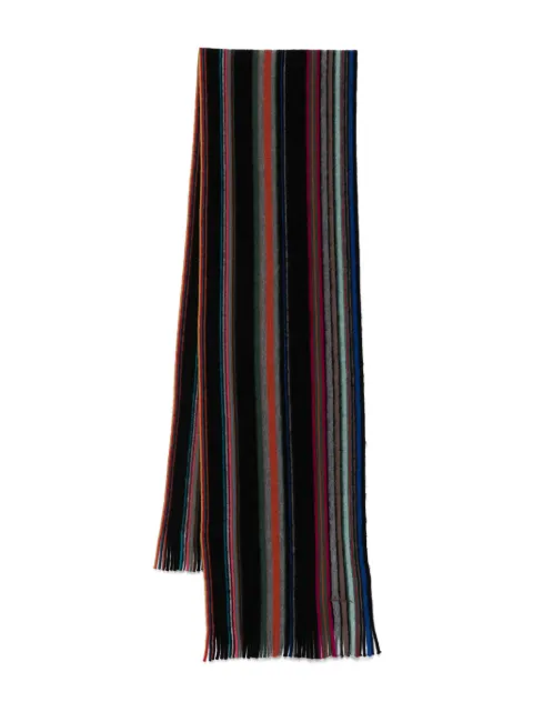 Paul Smith striped merino-wool scarf