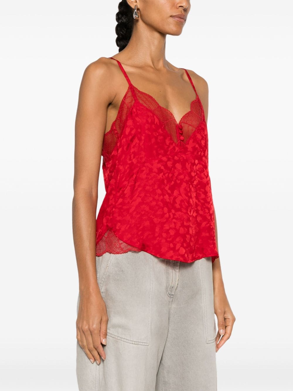 Shop Zadig & Voltaire Cyoko Tank Top In Rot